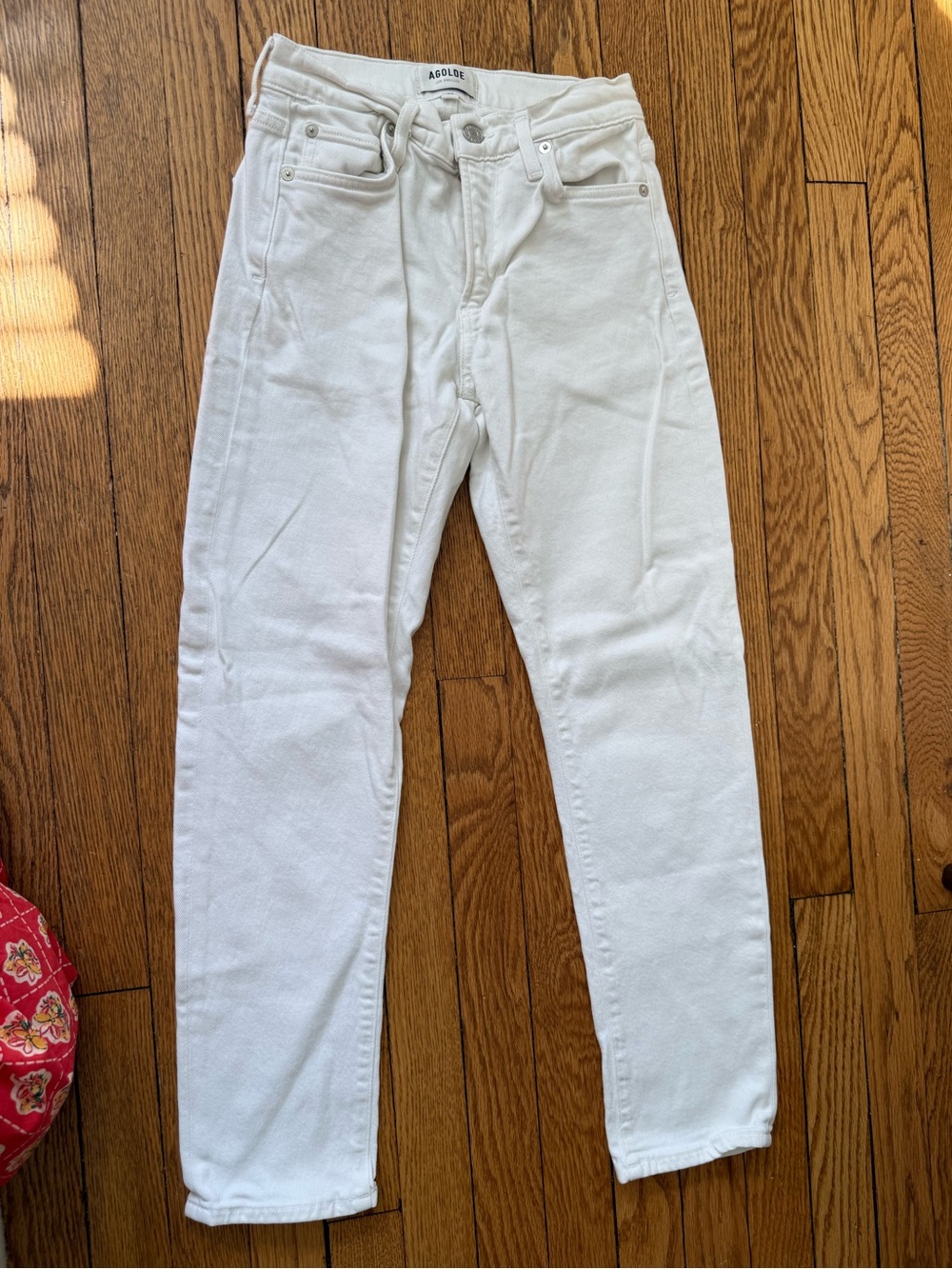 AGOLDE Toni White High-Rise Slim Jeans - Size 24